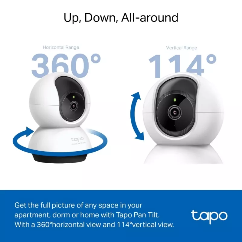 TP-Link Tapo Pan/Tilt AI câmara de segurança doméstica Wi-Fi