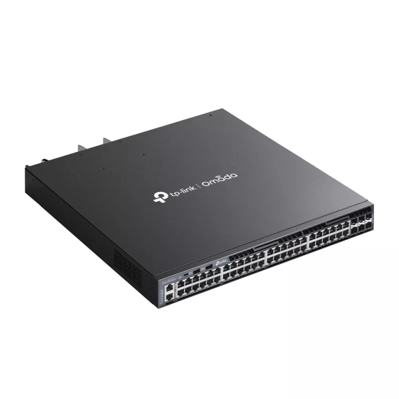 TP-Link Omada Switch PoE+ gerido L3 empilhável Gigabit de 48 portas com 6 slots 10G