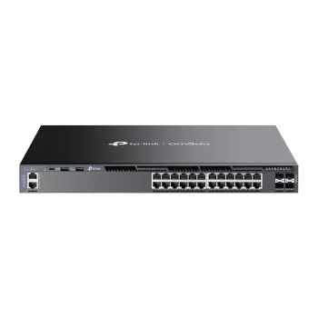 TP-Link Omada Switch gerido L3 empilhável Gigabit de 24 portas com 4 slots 10G