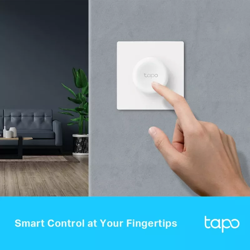 TP-Link Tapo S200D regulador de intensidade inteligente remoto, externo, botões e controlo rotativo, pilha CR2032, branco