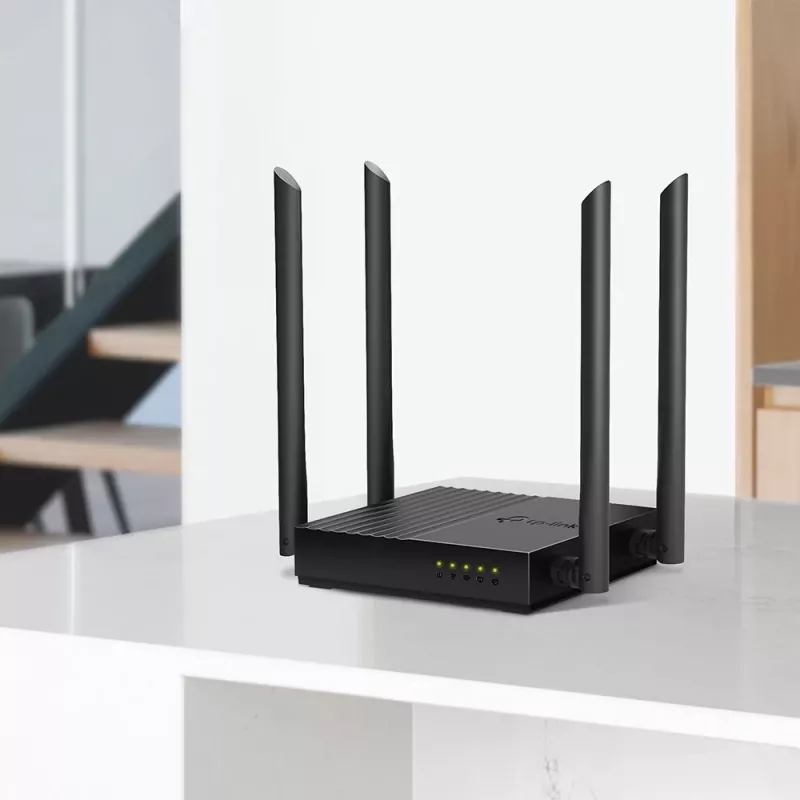 Router Wi-Fi TP-Link Archer C64 Gigabit Ethernet Banda dupla (2,4 GHz / 5 GHz) Preto