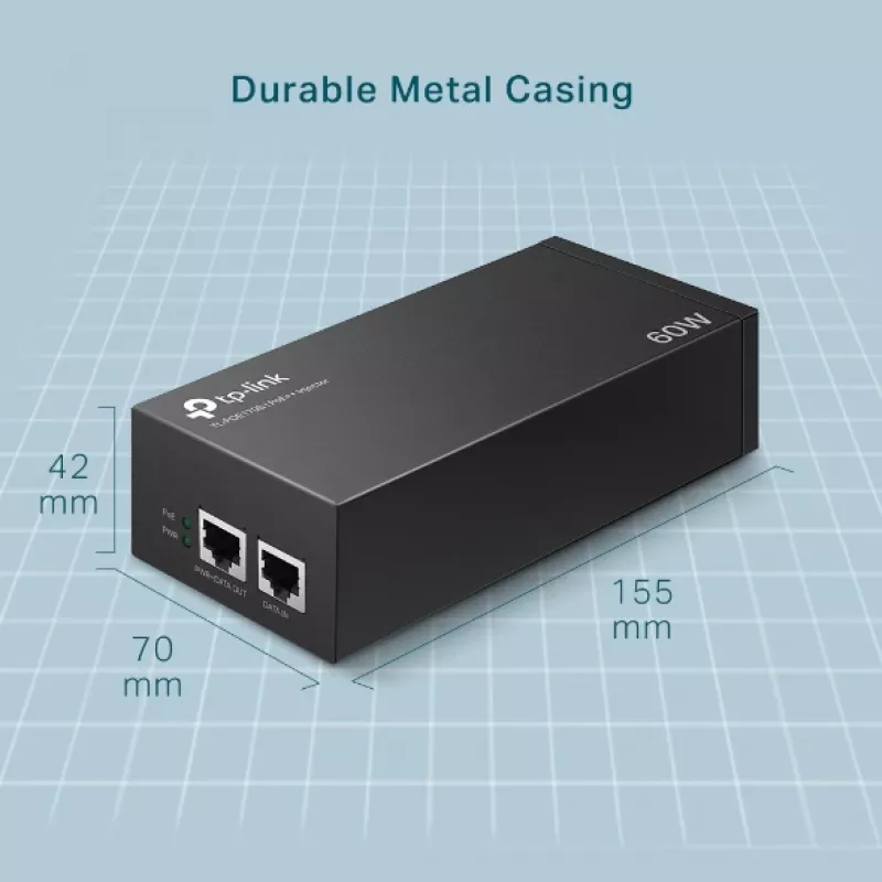 Adaptador PoE TP-Link TL-POE170S Gigabit Ethernet 60W
