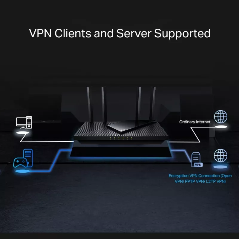 Router TP-Link Archer AX3000 Multi-Gigabit Wi-Fi 6 com porta 2,5G