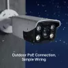 Câmara de rede bullet TP-Link VIGI 4MP exterior full-color, câmara de vigilância IP, exterior, com fios, teto/parede/poste, preto, branco, bullet