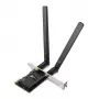 Adaptador PCIe TP-Link AX1800 Wi-Fi 6 Bluetooth 5.2, interno, sem fios, PCI Express, Wi-Fi / Bluetooth, 1800 Mbit/s, preto