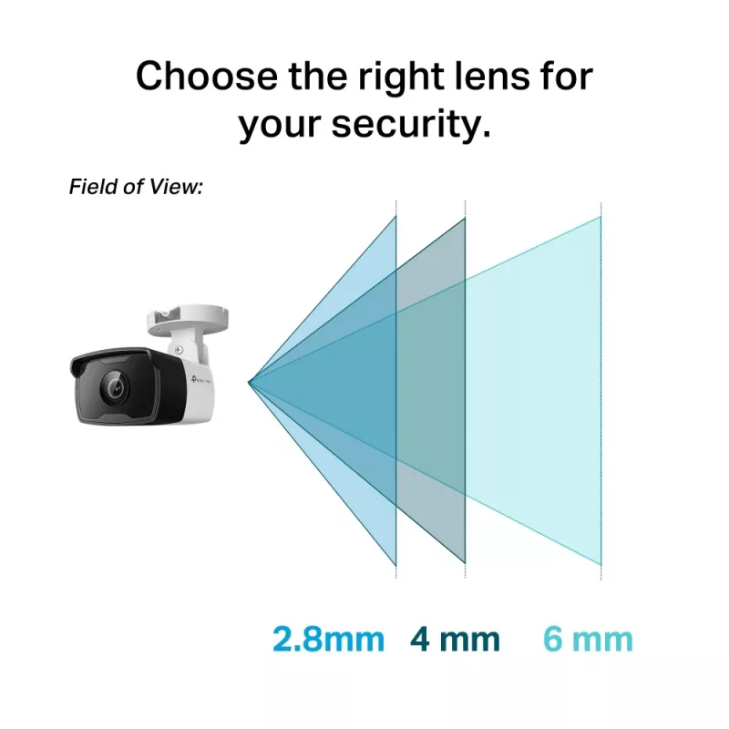 Câmara de vigilância bullet IP TP-Link VIGI C340I 4MM câmara de segurança exterior 2560 x 1440 píxeis montagem em teto/parede/mastro