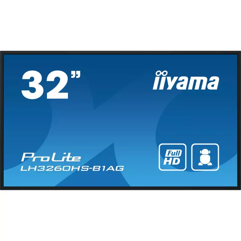 Ecrã de sinalização digital iiyama LH3260HS-B1AG A-board 80 cm (31,5 polegadas) LED Wi-Fi 500 cd/m² Full HD preto processador integrado Android 11 24/7