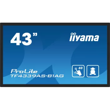 Monitor de computador iiyama TF4339AS-B1AG 108 cm (42,5 polegadas) 3840 x 2160 píxeis 4K Ultra HD LED ecrã tátil preto