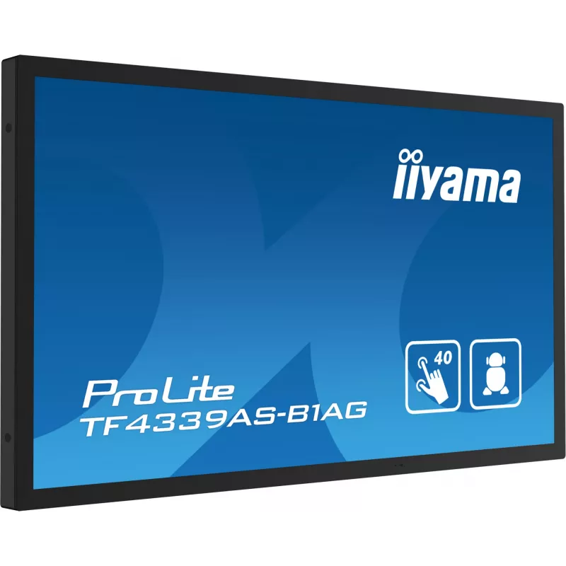 Monitor de computador iiyama TF4339AS-B1AG 108 cm (42,5 polegadas) 3840 x 2160 píxeis 4K Ultra HD LED ecrã tátil preto