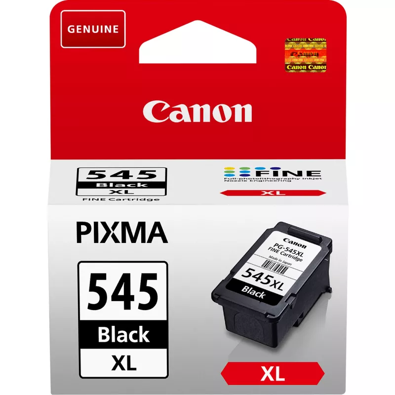 Tinteiro Canon PG-545XL preto de alta capacidade, rendimento elevado (XL), preto, tinta pigmentada, 1 unid., 400 páginas, embalagem individual