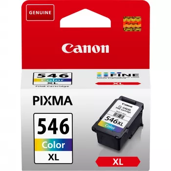 Tinteiro Canon CL-546XL C/M/Y cores de alta capacidade, rendimento elevado (XL), ciano, magenta, amarelo, tinta pigmentada, 1 unid., 300 páginas, embalagem individual