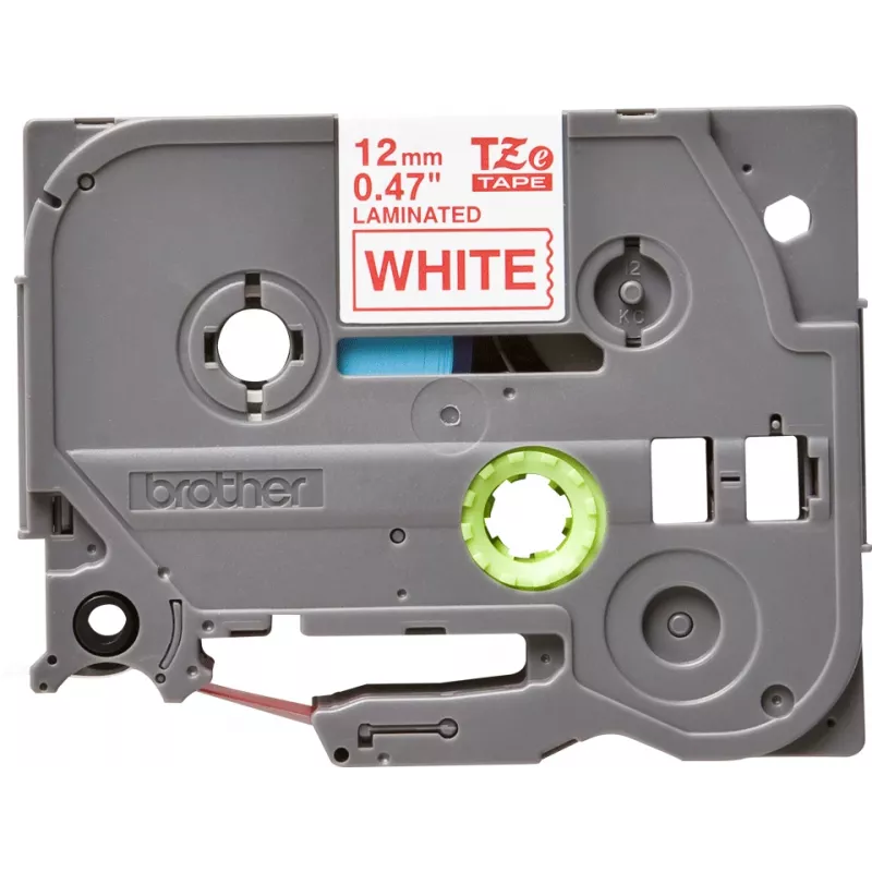 Fita de etiquetas Brother TZE-232 vermelho sobre branco
