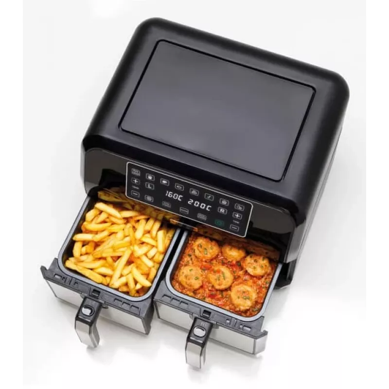 Kenwood HFM20.000MB fritadeira dupla 8 L independente 1700 W fritadeira de ar quente preta
