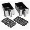 Kenwood HFM20.000MB fritadeira dupla 8 L independente 1700 W fritadeira de ar quente preta