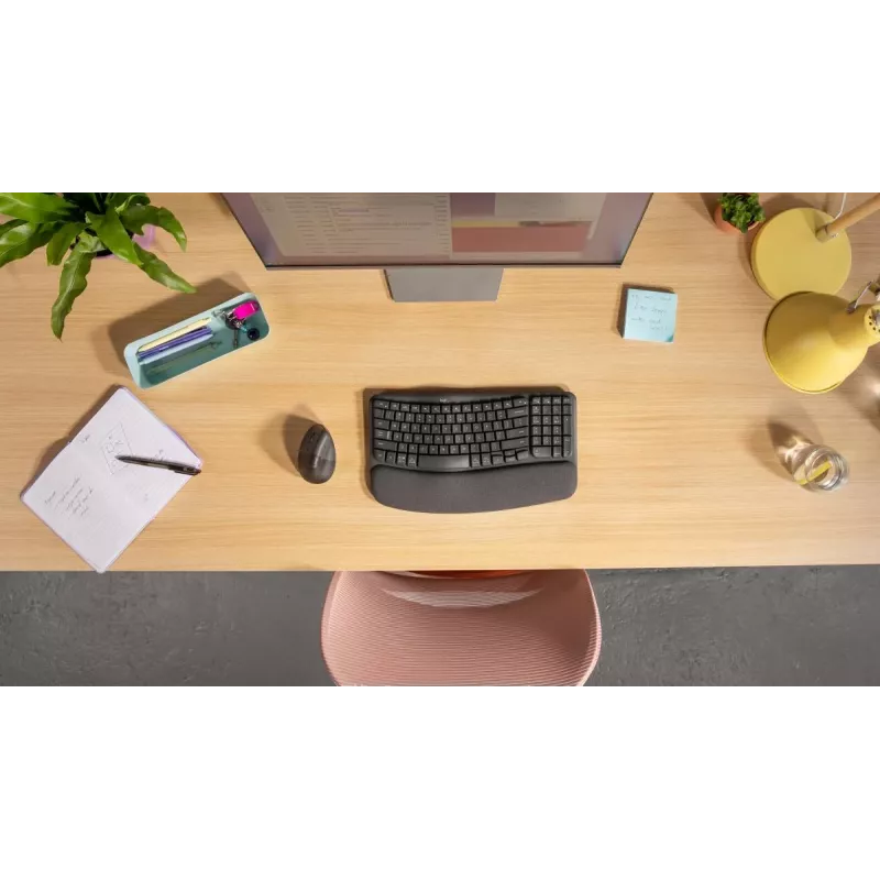 LOGITECH Lift Rato Ergonómico Vertical - para canhotos - sem fios - preto grafite