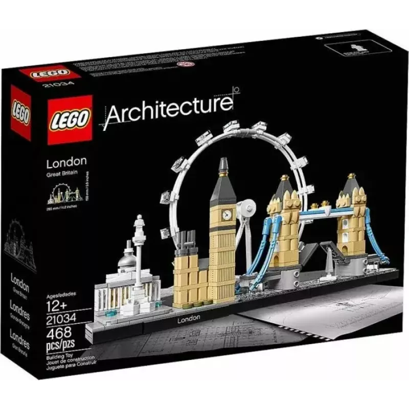 LEGO Architecture Londres 21034 Conjunto de construção — 468 peças, modelo de monumento da cidade