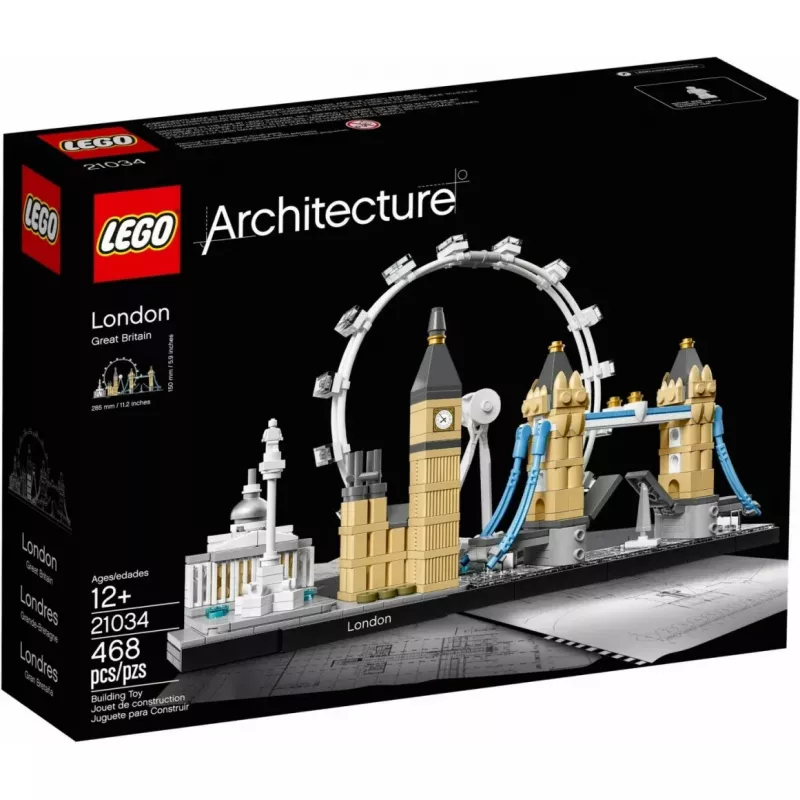 LEGO Architecture Londres 21034 Conjunto de construção — 468 peças, modelo de monumento da cidade