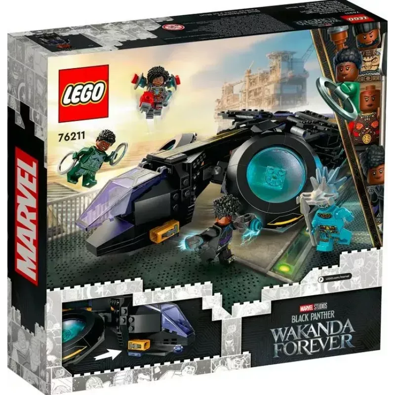 LEGO Marvel Conjunto 76211 Nave de Shuri — conjunto de jogo de construção com minifiguras