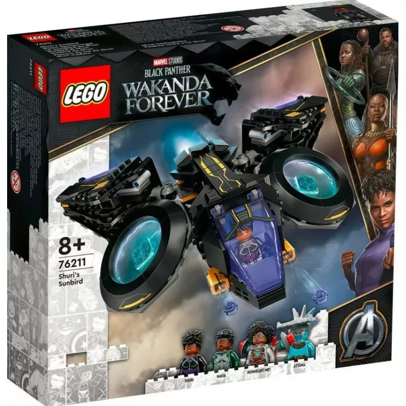 LEGO Marvel Conjunto 76211 Nave de Shuri — conjunto de jogo de construção com minifiguras