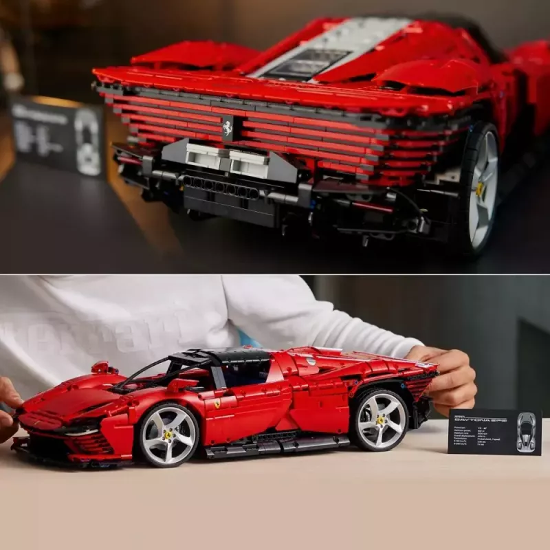 LEGO Technic Conjunto Ferrari Daytona SP3 à escala 1:8, 3 778 peças, vermelho, 6,99 kg