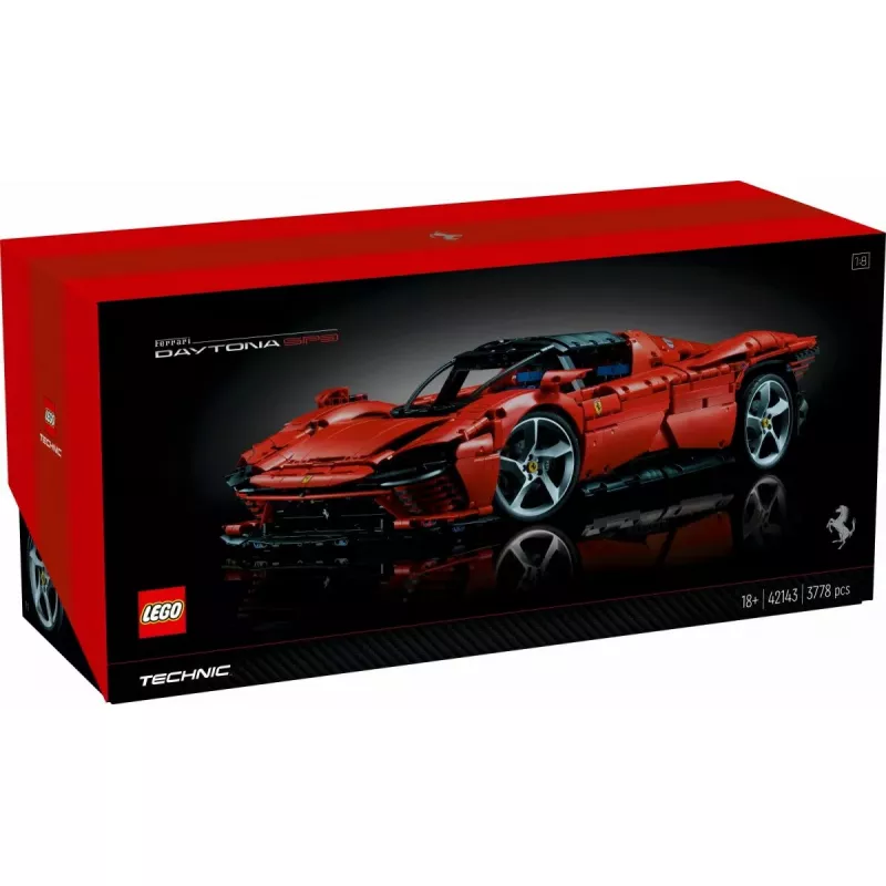 LEGO Technic Conjunto Ferrari Daytona SP3 à escala 1:8, 3 778 peças, vermelho, 6,99 kg