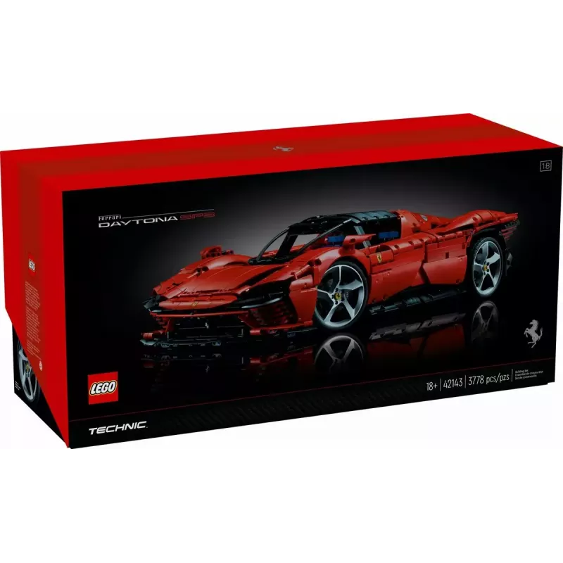 LEGO Technic Conjunto Ferrari Daytona SP3 à escala 1:8, 3 778 peças, vermelho, 6,99 kg