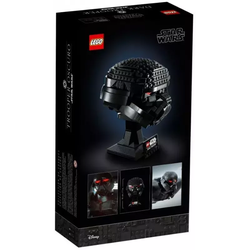 LEGO Star Wars Capacete Dark Trooper 75343 Modelo de colecionador design detalhado