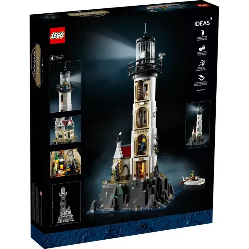 LEGO Ideas 21335 Farol motorizado – 2065 peças, luz rotativa motorizada, 18+