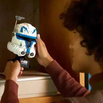 Capacete de exposição de construção LEGO Star Wars Captain Rex 75349 — 854 peças, peça de colecionador para adultos (18+)