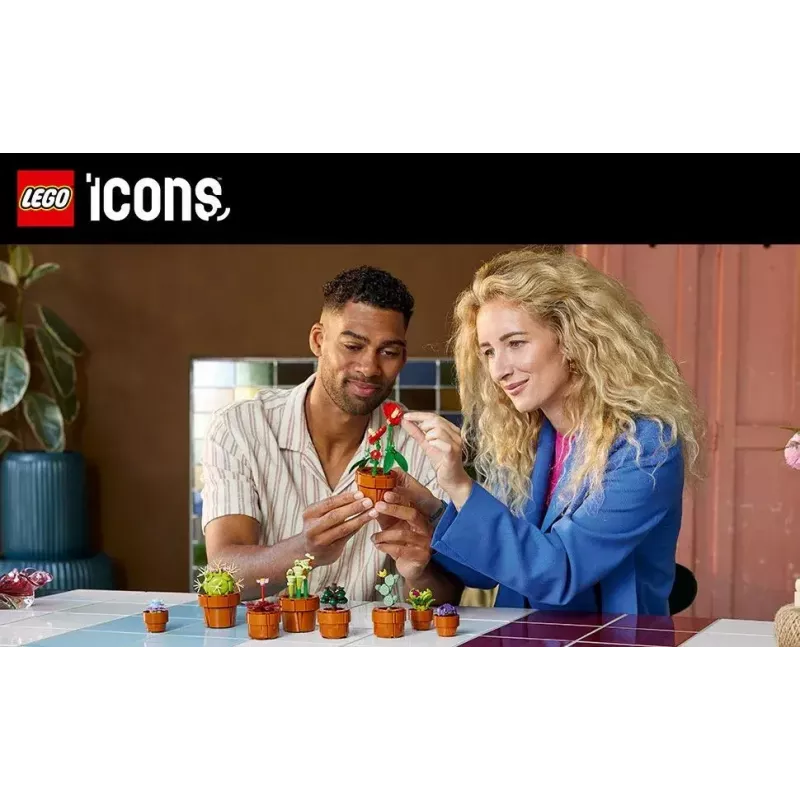 LEGO Icons Conjunto Mini Plantas 10329 — 9 pequenos modelos de plantas de construção, 758 peças, a partir de 18 anos
