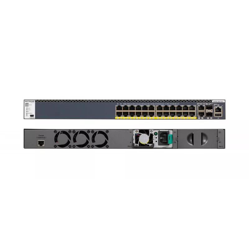 NETGEAR M4300-28G-PoE+(1000W)/US/EMEA Gerido Gigabit Ethernet (10/100/1000) Power over Ethernet (PoE) 1U preto