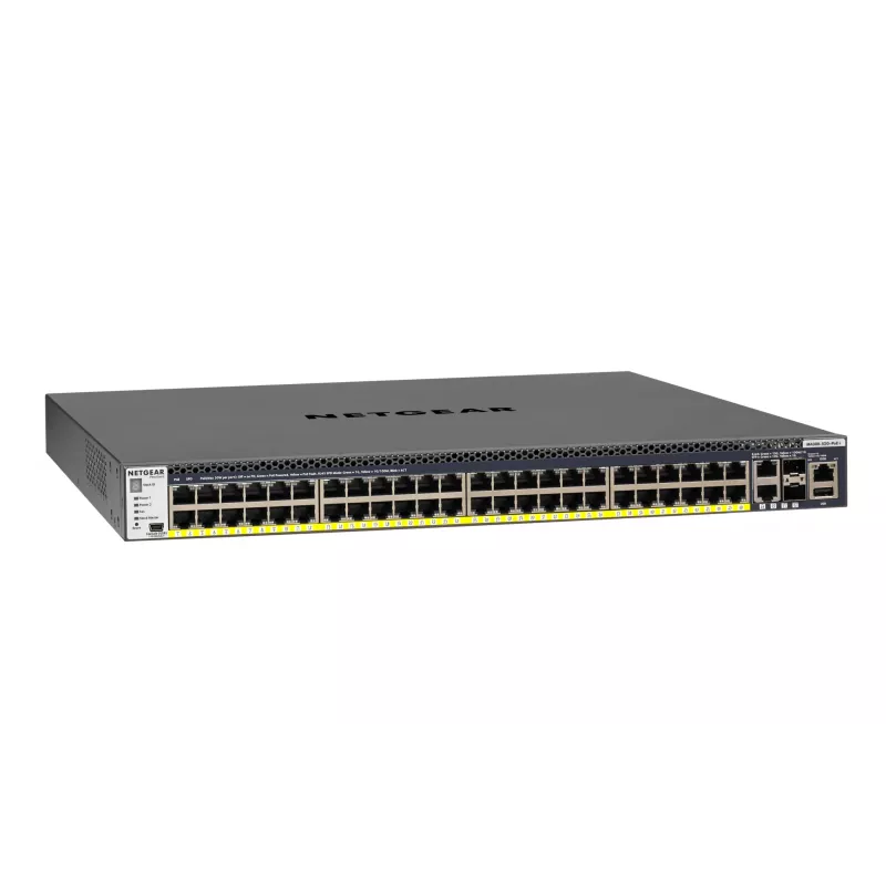 NETGEAR M4300-52G-PoE+ 1000W PSU Gerido L2/L3/L4 Gigabit Ethernet (10/100/1000) Power over Ethernet (PoE) 1U preto