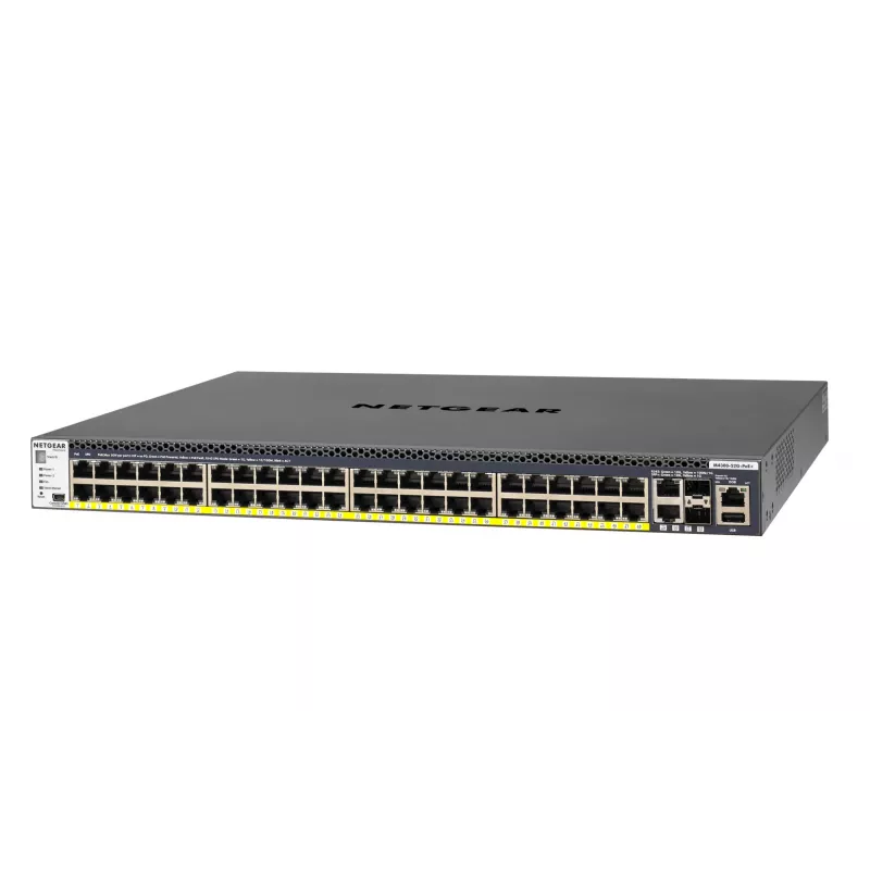 NETGEAR M4300-52G-PoE+ 1000W PSU Gerido L2/L3/L4 Gigabit Ethernet (10/100/1000) Power over Ethernet (PoE) 1U preto