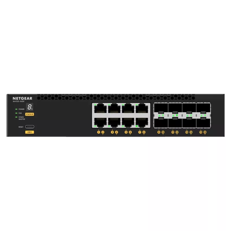 NETGEAR M4350-8X8F Gerido L3 10G Ethernet (100/1000/10000) 1U preto
