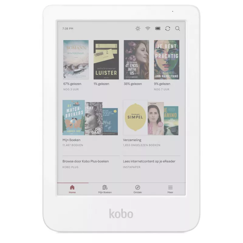 E-reader Kobo Clara Colour N367 – 6 polegadas E Ink Kaleido ecrã tátil, 16 GB, Wi-Fi, Bluetooth, branco