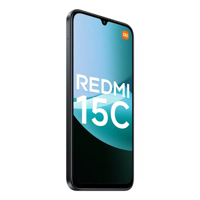 Smartphone Xiaomi Redmi 15C 6,9 polegadas 4 GB RAM 256 GB armazenamento, MediaTek Helio G81-Ultra, câmara dupla de 50 MP, 6000 mAh, IP64, preto