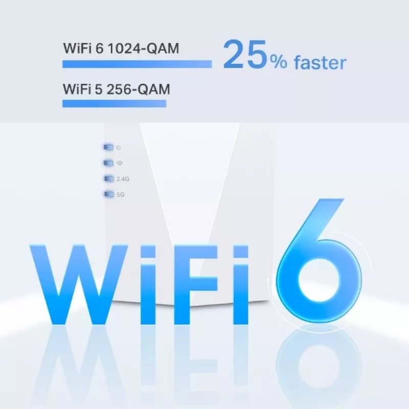 Emissor e recetor de rede TP-Link AX1800 Wi-Fi 6