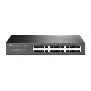 Switch de rede TP-Link 24 portas Gigabit para secretária/rack, não gerido, Gigabit Ethernet (10/100/1000), duplex integral, montagem em rack