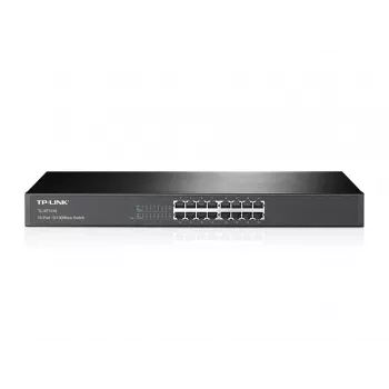 Switch de rede TP-Link 16 portas 10/100Mbps para rack, não gerido, Fast Ethernet (10/100), montagem em rack, 1U