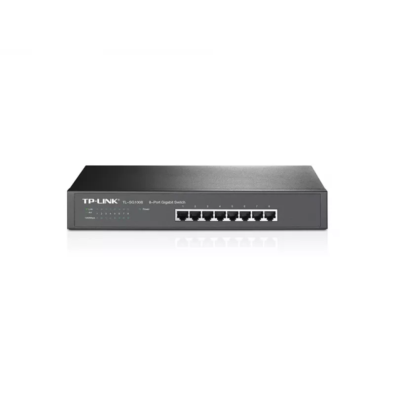 Switch não gerido TP-Link TL-SG1008, 8 portas Gigabit Ethernet, 16 Gbit/s