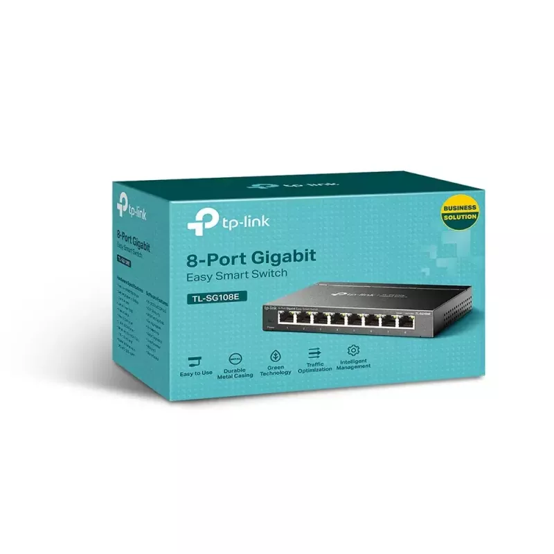 Switch gerido TP-Link TL-SG108E 8 portas Gigabit Easy Smart Switch