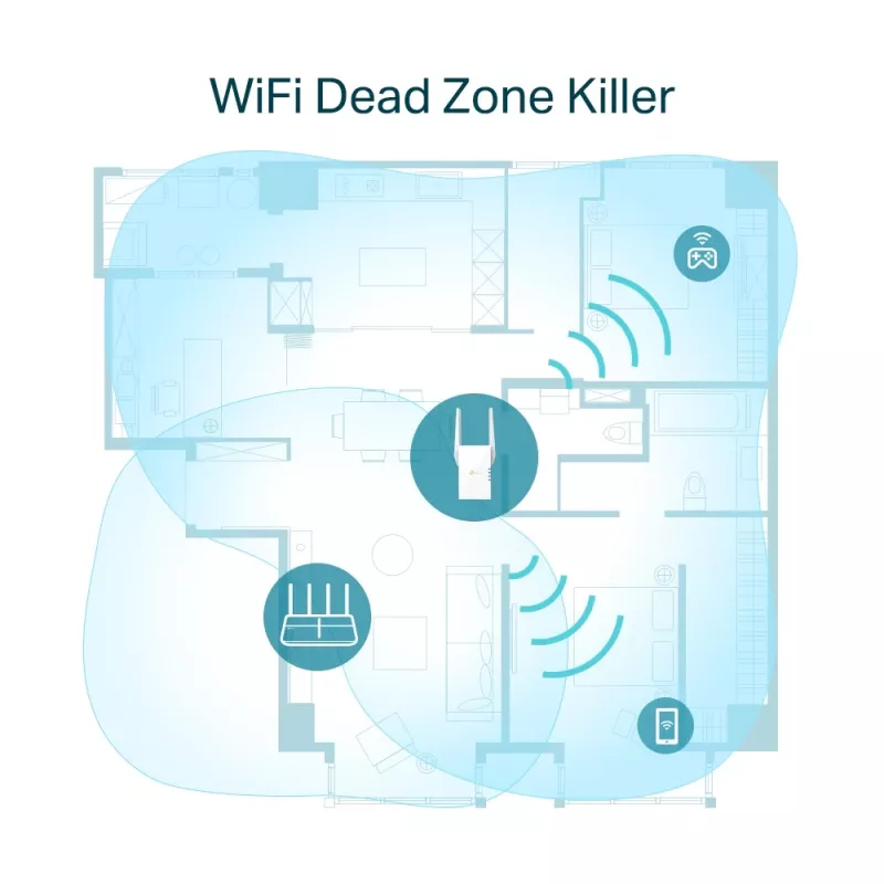 Repetidor de rede TP-Link AX1800 WiFi 6 Extender RE605X