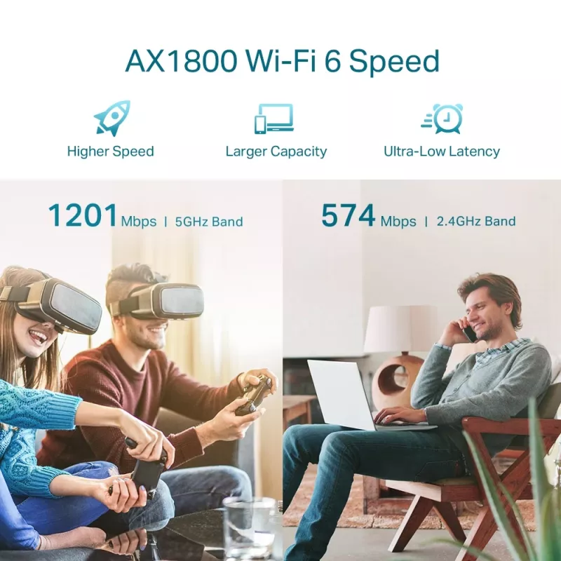 Repetidor de rede TP-Link AX1800 WiFi 6 Extender RE605X