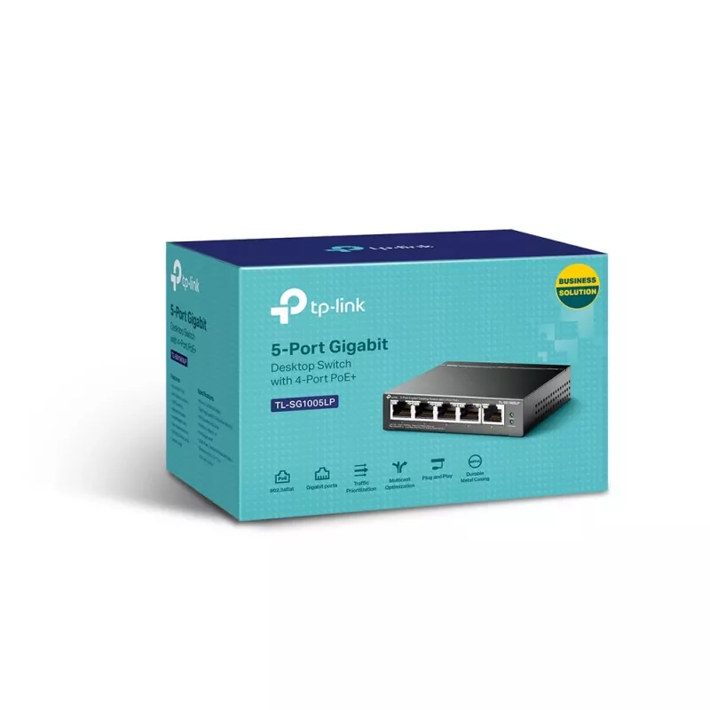 Switch de rede TP-Link TL-SG1005LP não gerido Gigabit Ethernet (10/100/1000) Power over Ethernet (PoE) preto