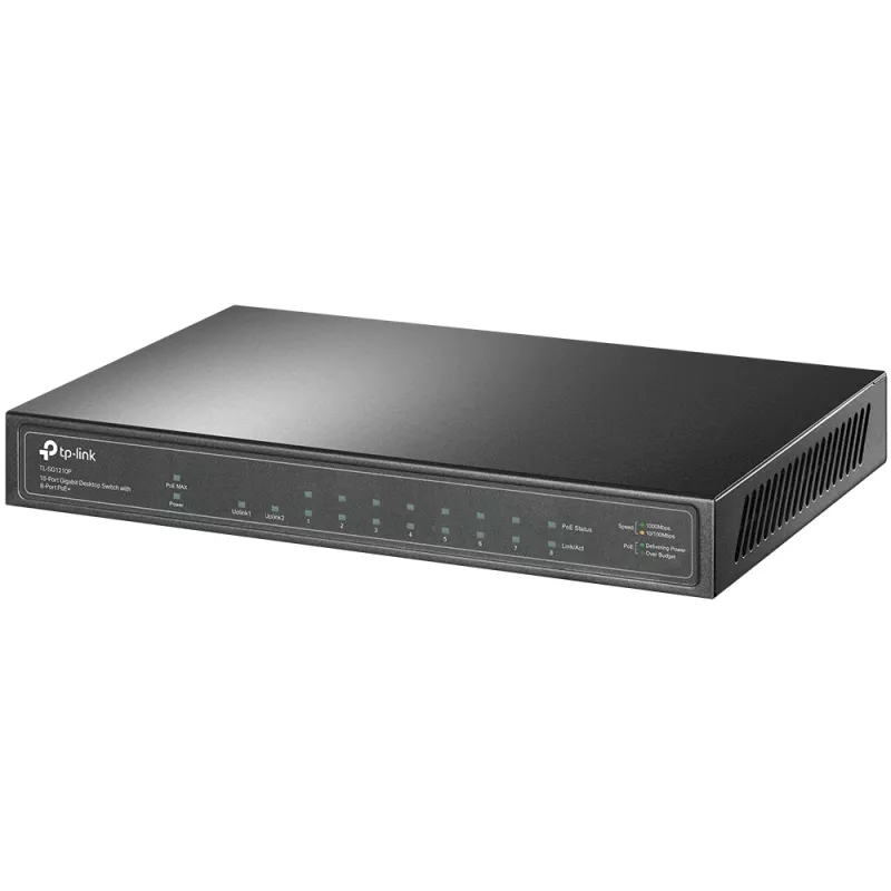 Switch de rede TP-Link TL-SG1210P não gerido Gigabit Ethernet (10/100/1000) Power over Ethernet (PoE) cinzento
