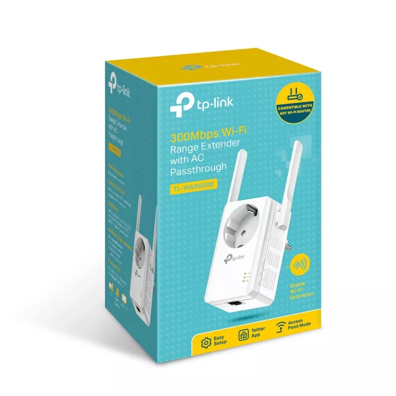 TP-Link TL-WA860RE N300 Repetidor Wi-Fi com tomada AC passante