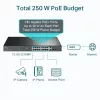 Switch TP-Link 18 portas Gigabit para rack com 16 PoE+, não gerido, Gigabit Ethernet (10/100/1000), duplex integral, Power over Ethernet (PoE), montagem em rack, 1U