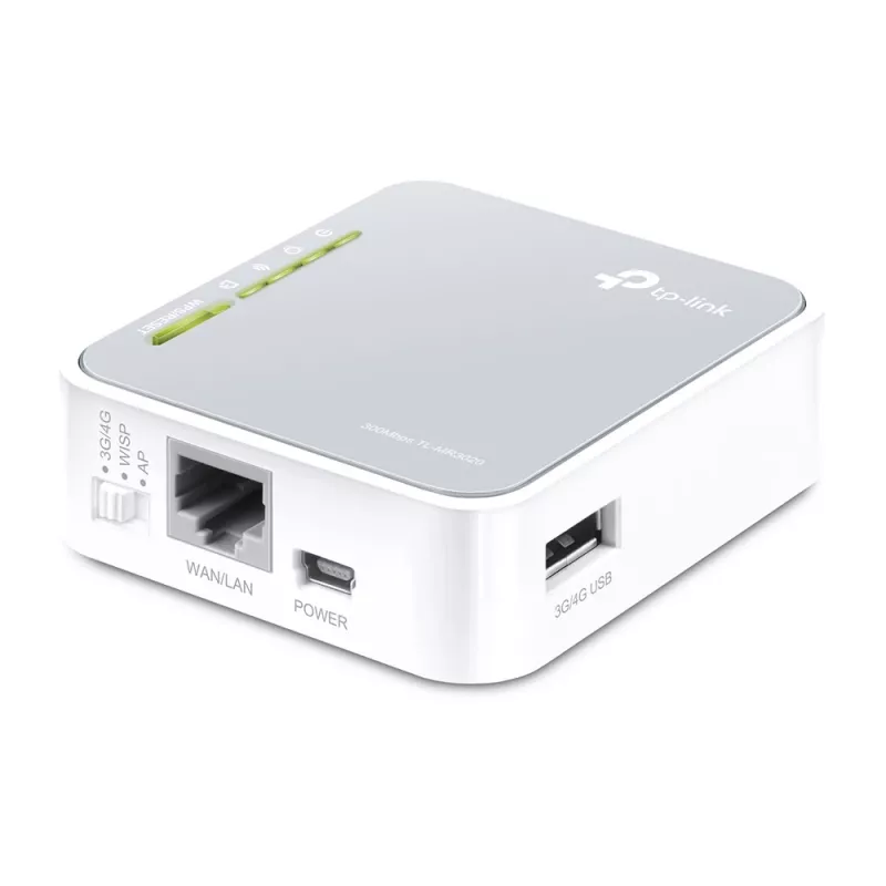 Router WLAN TP-Link TL-MR3020 Fast Ethernet banda única (2,4 GHz) 4G prateado, branco