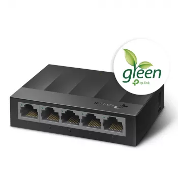 Switch de rede de secretária TP-Link 5 portas 10/100/1000Mbps, não gerido, Gigabit Ethernet (10/100/1000), para montagem na parede