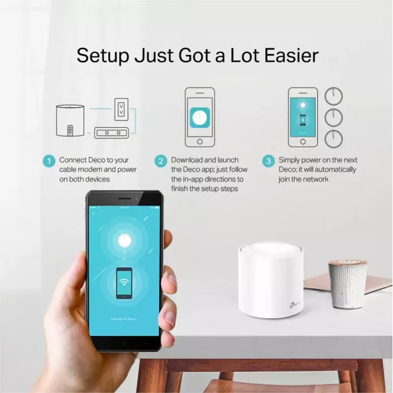Sistema TP-Link AX1800 Whole Home Mesh Wi-Fi 6, pack de 3
